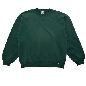 VTG 90's Russell Athletic Crewneck Pullover Blank Sweatshirt Green L